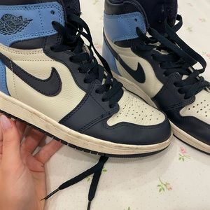 Obsidian Authentic High Top Jordan 1 Blue